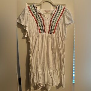 Knox Rose White Mini Dress with Multicolor Embroidery